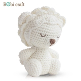 Thú bông len Bobicraft - Sư tử con ngồi - Bộ Platinum - Đồ chơi an toàn Quà tặng bé