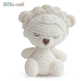 Thú bông len Bobicraft - Sư tử con ngồi - Bộ Platinum - Đồ chơi an toàn Quà tặng bé