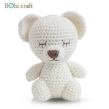 Thú bông len Bobicraft - Gấu con ngồi  - bộ Platinum - Đồ chơi an toàn Quà tặng bé