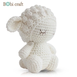 Thú bông len Bobicraft - Cừu con ngồi - Bộ Platinum - Đồ chơi an toàn Quà tặng bé