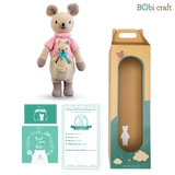 Thú bông len Bobicraft   - Kangaroo đứng L - Bộ màu - Đồ chơi an toàn Quà tặng bé