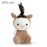 Thú bông len Bobicraft - Ngựa nâu đất - Đồ chơi an toàn Quà tặng bé