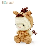 Thú bông len Bobicraft - Ngựa nâu đất - Đồ chơi an toàn Quà tặng bé
