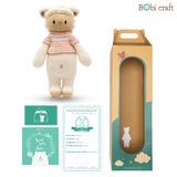 Thú bông len Bobicraft - Cừu Barbra mũm mĩm - Đồ chơi an toàn Quà tặng bé