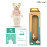 Thú bông len Bobicraft - Gấu Lizzie Mũm Mĩm - Đồ chơi an toàn Quà tặng bé