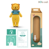 Thú bông len Bobicraft - Sư tử Leo mũm mĩm - Đồ chơi an toàn Quà tặng bé