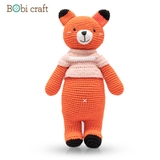 Thú bông len Bobicraft - Cáo Foxie mũm mĩm - Đồ chơi an toàn Quà tặng bé