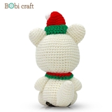 Thú bông len Bobicraft - Cáo ngồi giáng sinh - Bộ Platinum - Đồ chơi an toàn Quà tặng bé