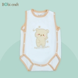 Quần áo trẻ em Bobicraft - Bộ đồ liền thân bodysuit Romper bỉm gấu bé trai bé gái  - Cotton hữu cơ organic an toàn
