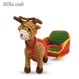 Thú bông len Bobicraft - Xe tuần lộc - Đồ chơi an toàn Quà tặng bé