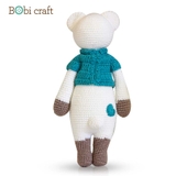 Thú bông len Bobicraft - Gấu Bobbie đứng L - Bộ màu - Đồ chơi an toàn Quà tặng bé