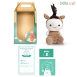 Thú bông len Bobicraft - Ngựa nâu đất - Đồ chơi an toàn Quà tặng bé