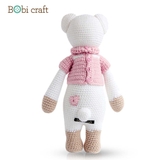 Thú bông len Bobicraft - Gấu Lizzie đứng L - Đồ chơi an toàn Quà tặng bé