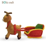 Thú bông len Bobicraft - Xe tuần lộc - Đồ chơi an toàn Quà tặng bé