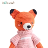 Thú bông len Bobicraft - Cáo Foxxie đứng L - Đồ chơi an toàn Quà tặng bé