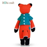 Thú bông len Bobicraft - Cáo Fennis đứng L - Đồ chơi an toàn Quà tặng bé