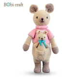 Thú bông len Bobicraft   - Kangaroo đứng L - Bộ màu - Đồ chơi an toàn Quà tặng bé