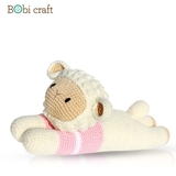 Thú bông len Bobicraft - Nàng cừu Barbra lười - Đồ chơi an toàn Quà tặng bé