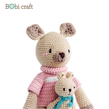 Thú bông len Bobicraft   - Kangaroo đứng L - Bộ màu - Đồ chơi an toàn Quà tặng bé