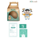 Thú bông len Bobicraft - Cừu Xanh Treo Cặp - Đồ chơi an toàn Quà tặng bé