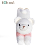 Thú bông len Bobicraft - Nàng gấu Lizzie lười (Len) - Đồ chơi an toàn Quà tặng bé