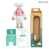 Thú bông len Bobicraft - Gấu Lizzie đứng L - Đồ chơi an toàn Quà tặng bé