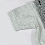 Quần áo trẻ em Bobicraft - Bộ đồ liền thân bodysuit Romper quần yếm bé trai linen xám - Cotton hữu cơ organic an toàn