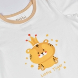 Quần áo trẻ em Bobicraft - Bộ đồ liền thân bodysuit Romper tay ngắn quần đùi hổ bé trai bé gái - Cotton hữu cơ organic an toàn