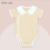Quần áo trẻ em Bobicraft - Romper cổ lá sen - Cotton hữu cơ organic an toàn