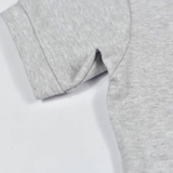 Quần áo trẻ em Bobicraft - Áo thun bé trai cổ viền tròn xám - Cotton hữu cơ organic an toàn