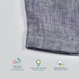 Quần áo trẻ em Bobicraft - Bộ đồ liền thân bodysuit Romper quần yếm bé trai linen xanh - Cotton hữu cơ organic an toàn