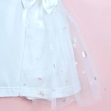 Quần áo trẻ em Bobicraft - Áo đầm voan nơ xinh xắn - Cotton hữu cơ organic an toàn