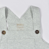 Quần áo trẻ em Bobicraft - Quần yếm bé trai xám - Cotton hữu cơ organic an toàn