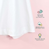 Quần áo trẻ em Bobicraft - Áo đầm trắng phối ren - Cotton hữu cơ organic an toàn