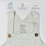 Quần áo trẻ em Bobicraft - Quần yếm bé trai sọc - Cotton hữu cơ organic an toàn