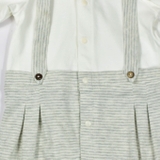 Quần áo trẻ em Bobicraft - Bộ đồ liền thân bodysuit Romper quần yếm bé trai thun sọc quần dài - Cotton hữu cơ organic an toàn