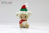 Thú bông len Bobicraft - Cừu treo Noel - Bộ màu - Đồ chơi an toàn Quà tặng bé