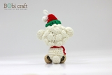 Thú bông len Bobicraft - Cừu treo Noel - Bộ màu - Đồ chơi an toàn Quà tặng bé