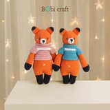 Thú bông len Bobicraft - Cáo Foxxie đứng M - Bộ màu - Đồ chơi an toàn Quà tặng bé