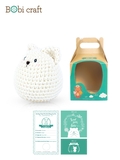 Thú bông len Bobicraft - Gấu Bobbie lục lạc - Đồ chơi an toàn Quà tặng bé
