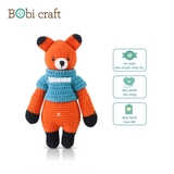 Thú bông len Bobicraft - Cáo Fennis đứng M - Bộ màu - Đồ chơi an toàn Quà tặng bé