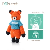 Thú bông len Bobicraft - Cáo Fennis đứng M - Bộ màu - Đồ chơi an toàn Quà tặng bé