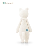 Thú bông len Bobicraft - Cáo đực đứng - bộ Platinum - Đồ chơi an toàn Quà tặng bé