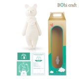 Thú bông len Bobicraft - Cáo đực đứng - bộ Platinum - Đồ chơi an toàn Quà tặng bé