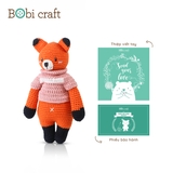 Thú bông len Bobicraft - Cáo Foxxie đứng M - Bộ màu - Đồ chơi an toàn Quà tặng bé