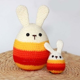 Thú bông len Bobicraft - Combo thỏ trứng phục sinh cam - Đồ chơi an toàn Quà tặng bé