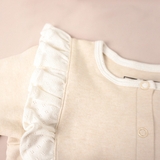 Quần áo trẻ em Bobicraft - Romper bé gái tay dài nút cổ - Cotton hữu cơ organic an toàn