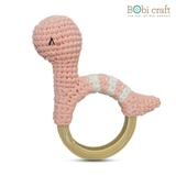 Thú bông len Bobicraft - Vòng lục lạc khủng long cổ dài Crypto - Đồ chơi an toàn Quà tặng bé