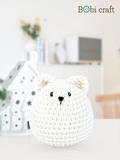 Thú bông len Bobicraft - Gấu Bobbie lục lạc - Đồ chơi an toàn Quà tặng bé