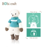 Thú bông len Bobicraft - Gấu Bobbie đứng (M) - Bô màu - Đồ chơi an toàn Quà tặng bé